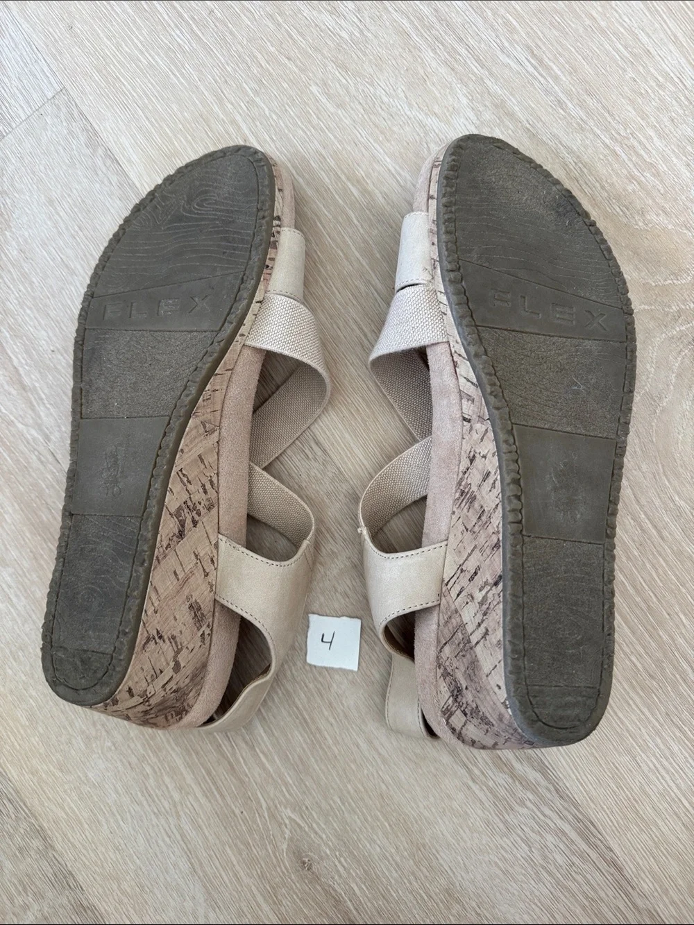 Life Stride Women's Neutral Beige Cross-Strap Slingback Sandals